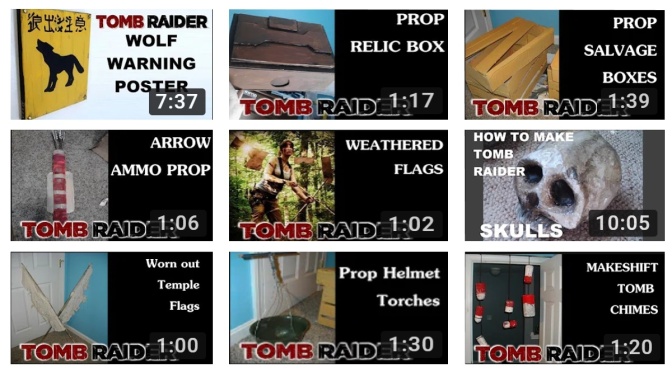 All Tomb Raider 2013 non cosplay props / Set props